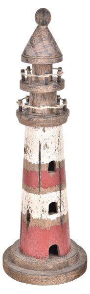 Set 2 Modellini Faro Legno H 39 cm