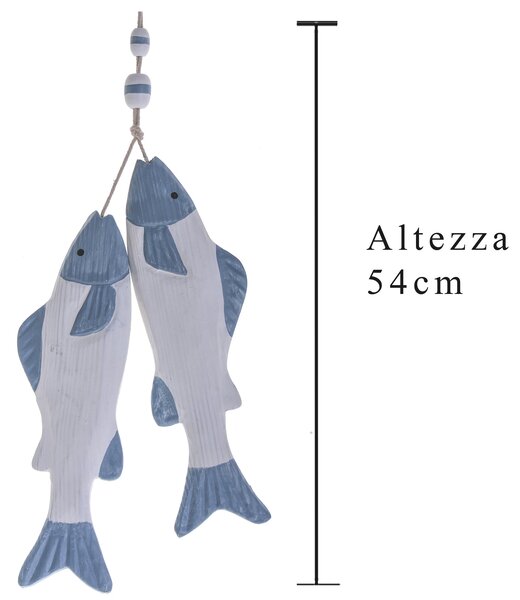 Set 2 Pesci da Appendere H 54 cm