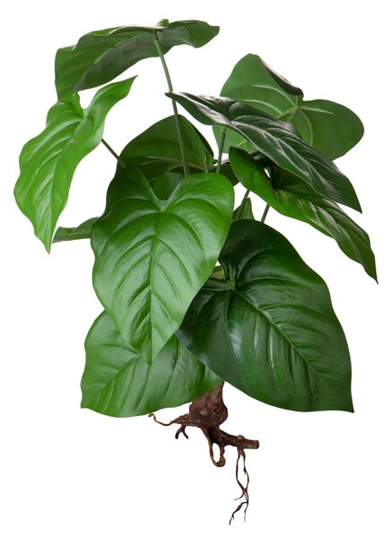 Set 2 Piante Artificiali Caladium con 12 Foglie 50 cm