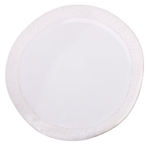 Set 2 Piatti in Ceramica Decorato Larghezza 34 cm