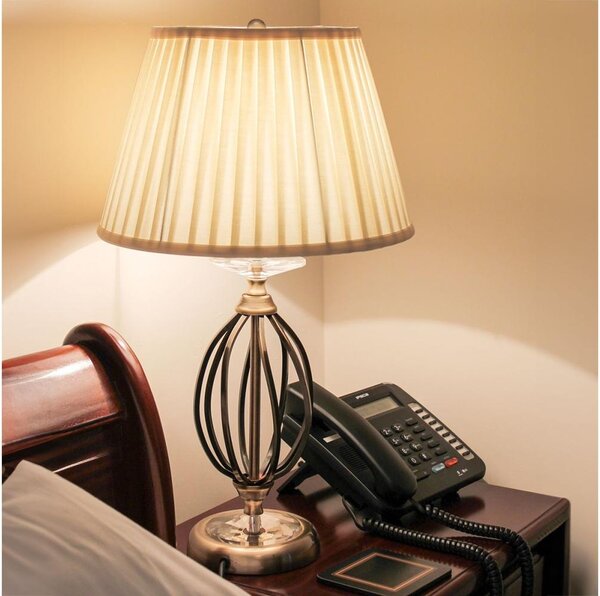 Elstead AG-TL-AGED-BRASS - Lampada da tavolo AEGEAN 1xE27/60W/230V bronzata