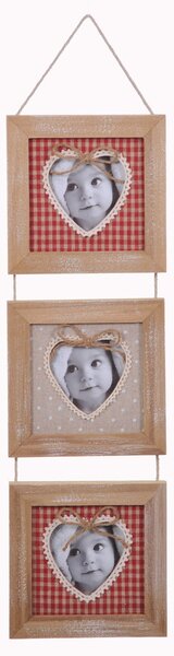Set 2 Portafoto da Appendere x 3 H 47 cm Dimensione Foto Applicabile 7x10K cm