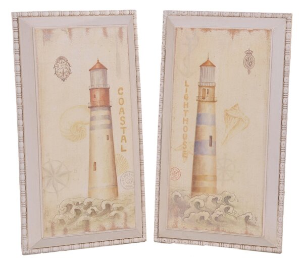 Set 2 Quadri Faro Marino H 495 cm