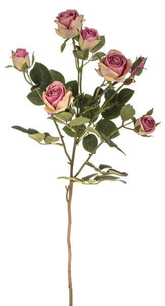 Set 2 Rami Artificiali con Rose H 74 cm