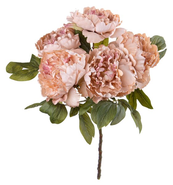 Set 2 Rami Artificiali Peonia con 5 Fiori H 50 cm