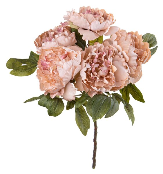 Set 2 Rami Artificiali Peonia con 5 Fiori H 50 cm