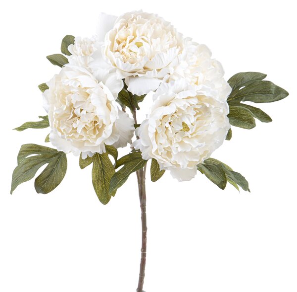 Set 2 Rami Artificiali Peonia con 5 Fiori H 50 cm