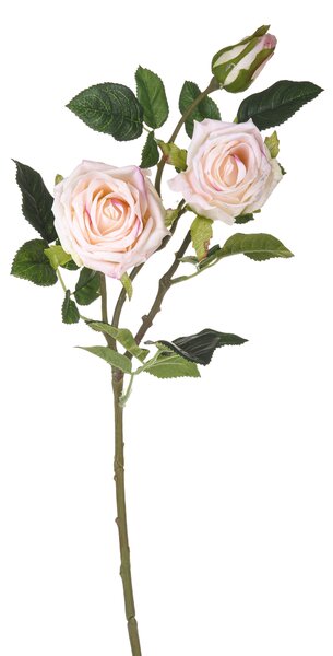 Set 2 Rami Artificiali Rosereal Touch a 3 Diramazioni H 80 cm