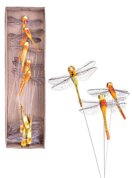 Set 18 Rami in Legno Libellule H 215 cm