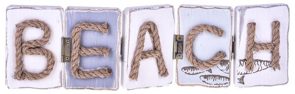 Set 2 Scritta Beach Legno 41 cm
