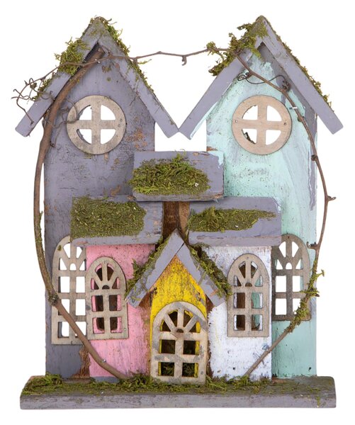 Set 2 Villaggio Legno 22 H 27 cm