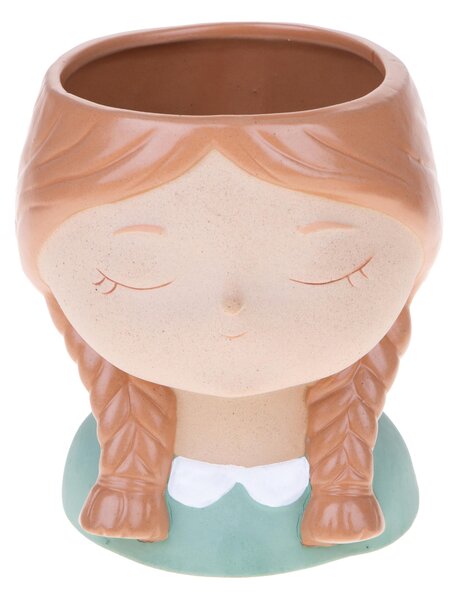 Set 2 Vasi Testa Donna Ø 14,5x H 16 cm