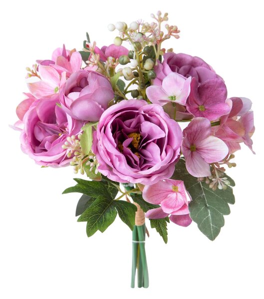 Set 3 Bouquet Artificiali Cabbage Rose 35 cm