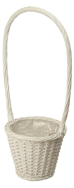 Set 3 Cesti in Materiale Rattan Willow con Manico H 55 cm