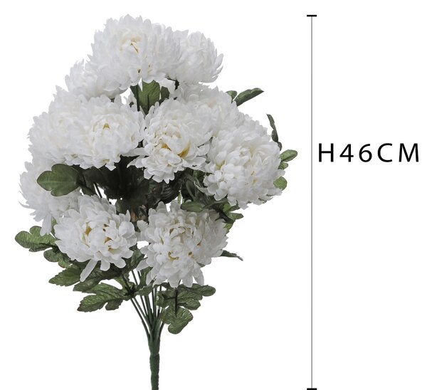 Set 3 Cespugli di Astro con 14 Fiori H 46 cm