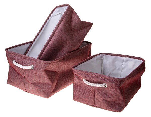 Set 3 Contenitori in Tessuto 45 cm