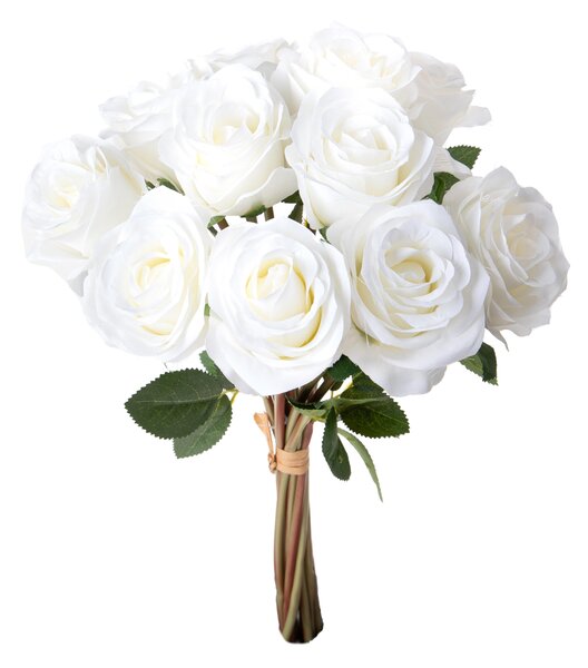 Set 3 Mazzi Artificiali Rose per 9 40 cm