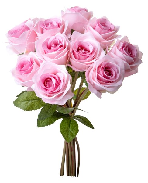 Set 3 Mazzi Artificiali Rose per 9 40 cm