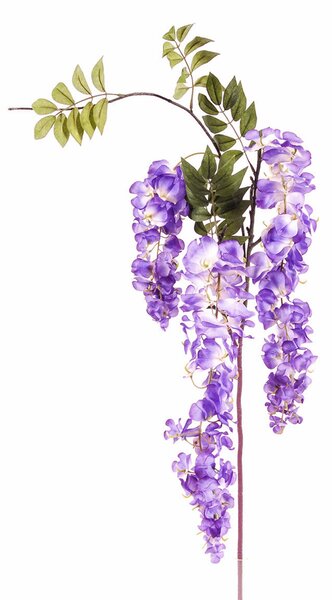 Set 3 Rami Artificiali Glicine con 3 Fiori H 103 cm