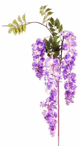 Set 3 Rami Artificiali Glicine con 3 Fiori H 103 cm