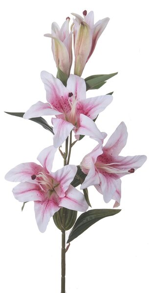 Set 3 Rami Artificiali Lilium Composto da 5 Fiori H 100 cm