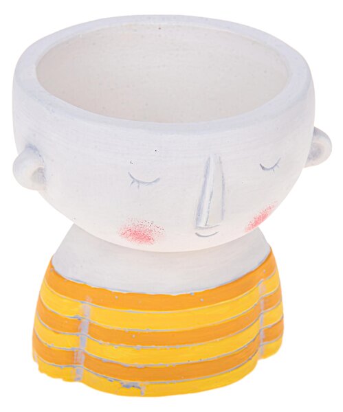 Set 3 Vasi Testa con Righe H 14,5 cm