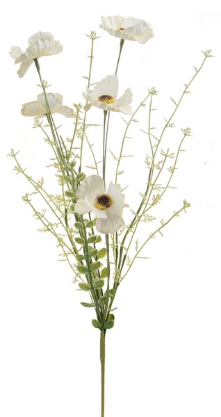 Set 4 Fiori Artificiali di Campo con Papaveri H 60 cm