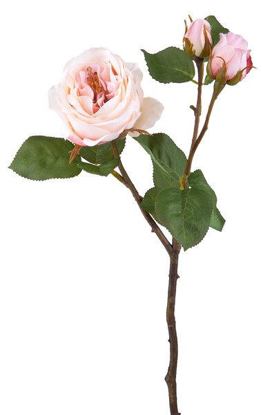 Set 4 Rami Artificiali Rose Romantica a 3 Diramazioni Altezza48 cm