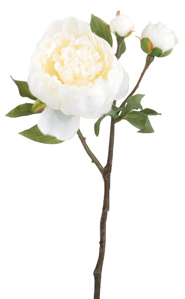 Set 4 Rami Artificiali Peonia Romance con 3 Fiori H 49 cm