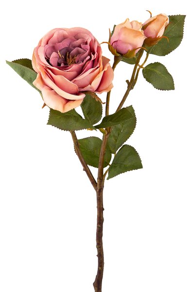 Set 4 Rami Artificiali Rose Romantica a 3 Diramazioni Altezza48 cm