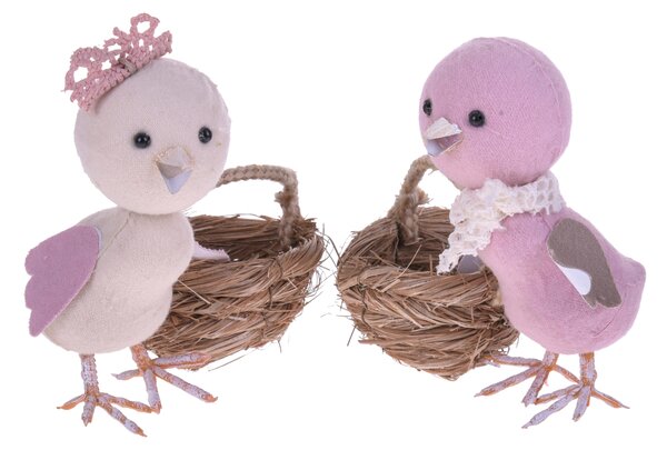 Set 4 Uccellino con Contenitori Misure 11x6x10 cm