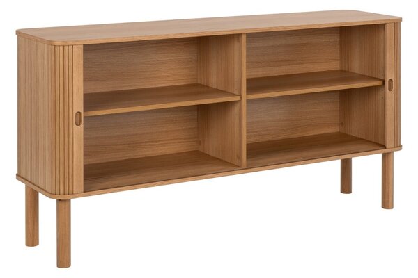 Cassettiera bassa in rovere con ante scorrevoli in colore naturale 160x80 cm Langley - Actona