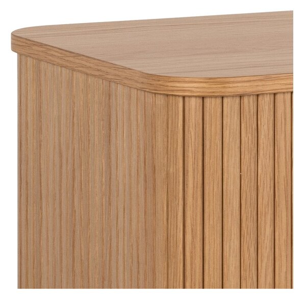 Cassettiera bassa in rovere con ante scorrevoli in colore naturale 160x80 cm Langley - Actona