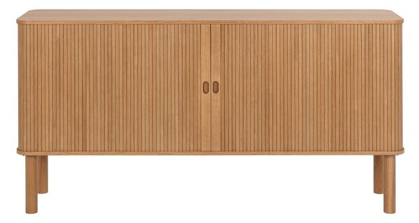 Cassettiera bassa in rovere con ante scorrevoli in colore naturale 160x80 cm Langley - Actona