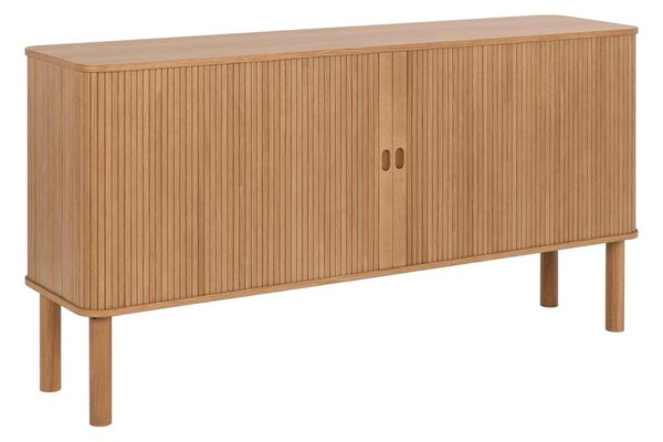 Cassettiera bassa in rovere con ante scorrevoli in colore naturale 160x80 cm Langley - Actona
