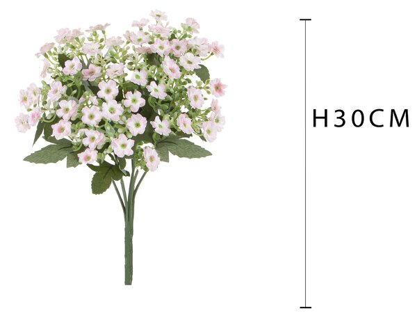 Set 5 Bouquet Artificiali di Mini Calanchoe H 30 cm