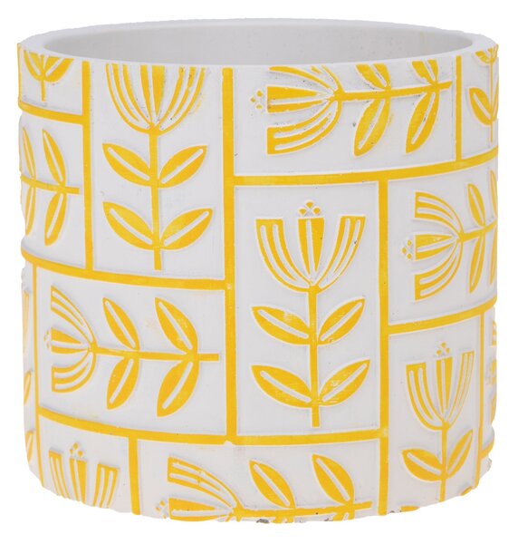 Set 6 Contenitori Decorativo Disegno Rilievo Ø 11 H 10 cm