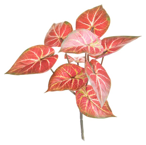 Set 6 Foglie Artificiali Syngonium 31 cm per 9 Real Touch