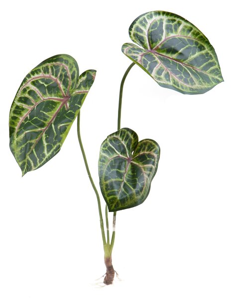 Set 6 Rami Artificiali Caladium con 3 Diramazioni H 65 cm