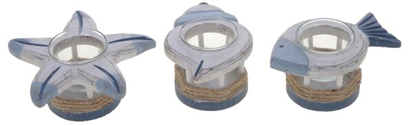 Set 6 Portacandele Assortiti H 8 cm