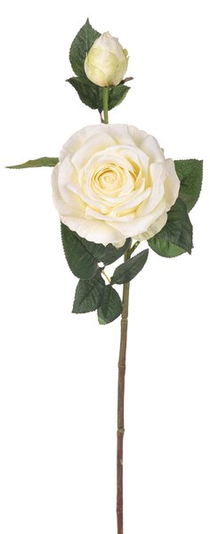Set 6 Rami Artificiali con 3 Rose Real Touch H 65 cm