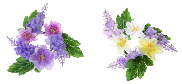 Set 8 Giro Candele Lavanda Dalie Ø 8 cm