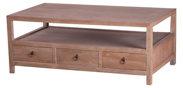Tavolo Basso con Cassetti H 48 cm