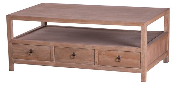 Tavolo Basso con Cassetti H 48 cm