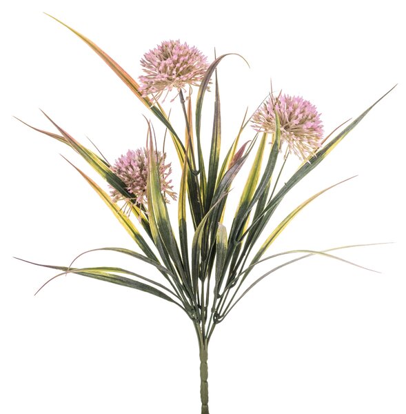 Set 9 Piante Artificiali Allium in pvc Composto da 3 fiori H 40 cm