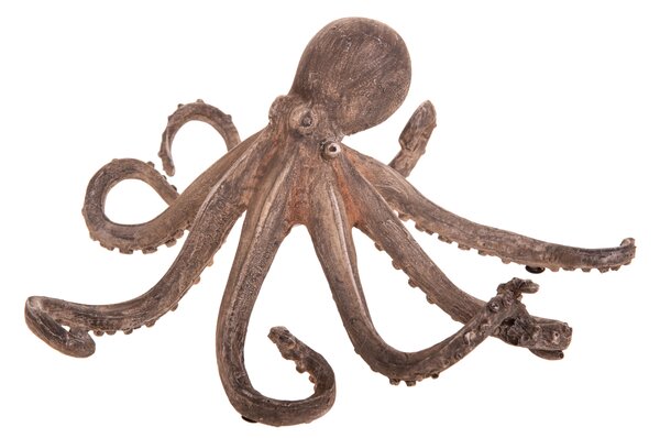 Statuetta Polpo Resina Decorativa 24 cm