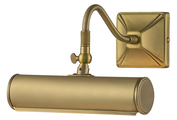 Applique Classica Picture Light Acciaio Ottone Spazzolato 1 Luce E14
