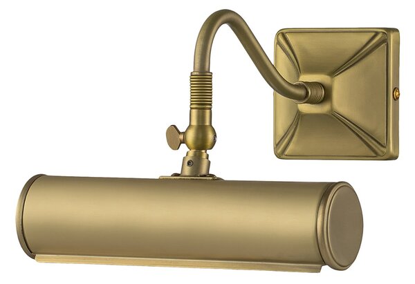 Applique Classica Picture Light Acciaio Ottone Spazzolato 1 Luce E14