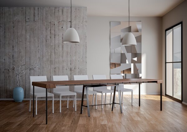 Consolle Allungabile 90-290x40x77 cm in Nobilitato Marrone