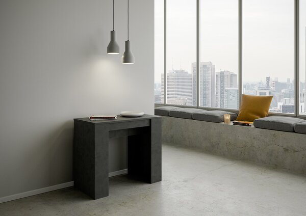 Consolle Allungabile 90-204x48x77 cm in Nobilitato Grigio